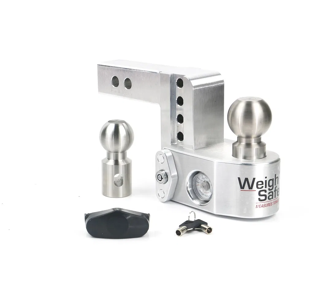 WS4-2 – WEIGH SAFE Trailer Hitch Ball Mount, Fits 2 Inch Receiver 12500 Gross Trailer Weight Adjustable Stowable 4 In...
